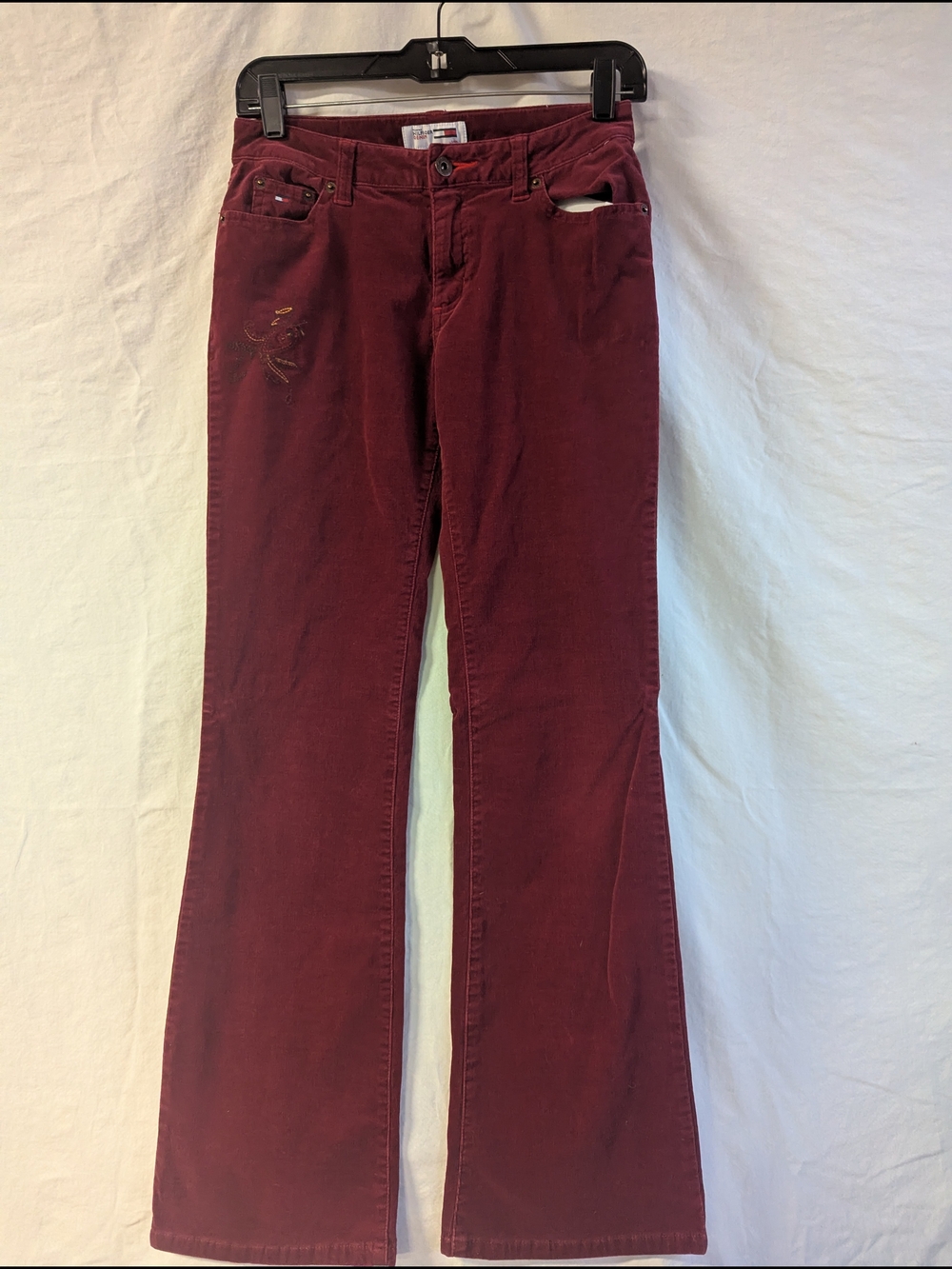 Tommy Hilfiger Burgundy Flare Corduroy Jeans